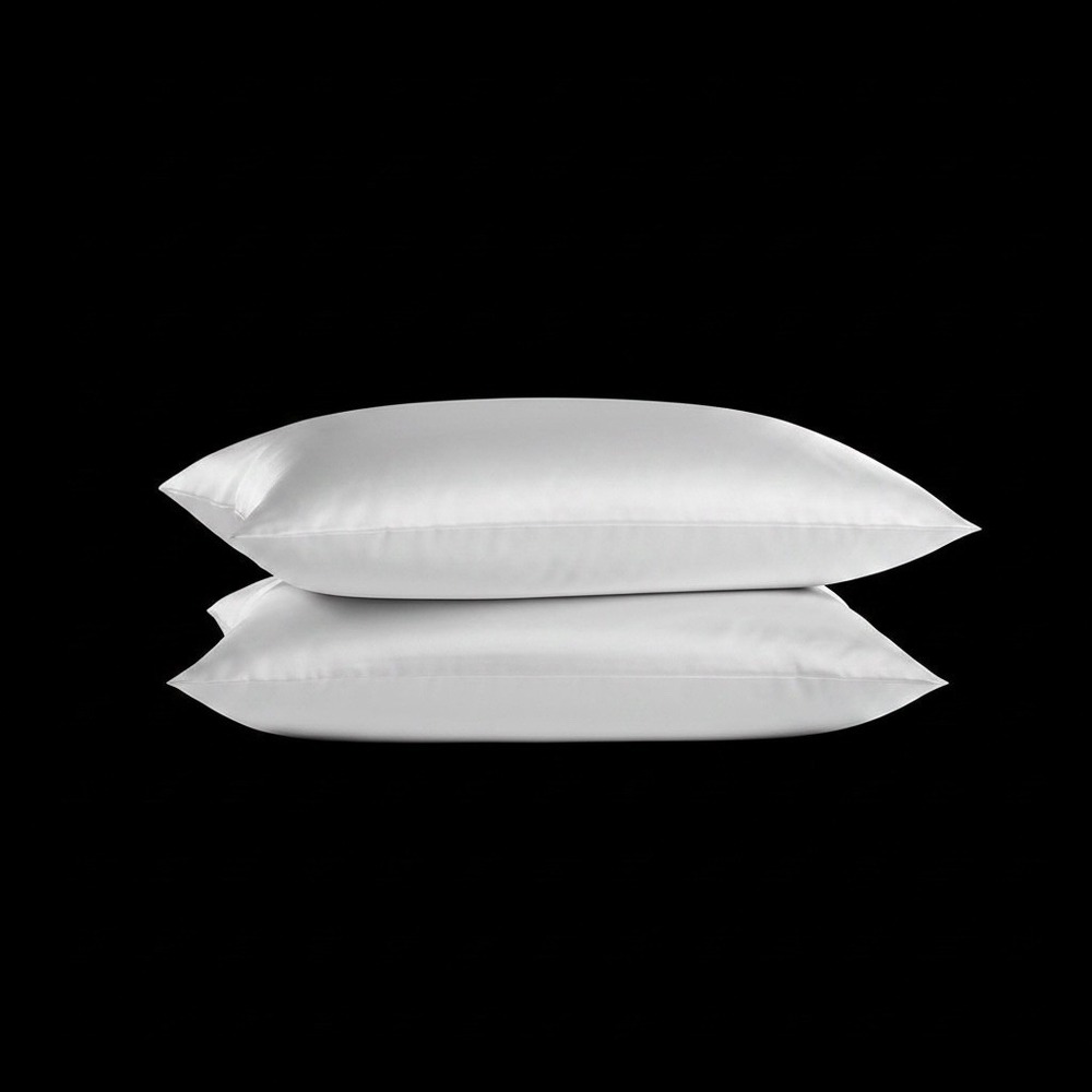 ClimaSilk Luxury Silk Bed Pillowcase Standard White Hidden Zipper Smooth Sleep